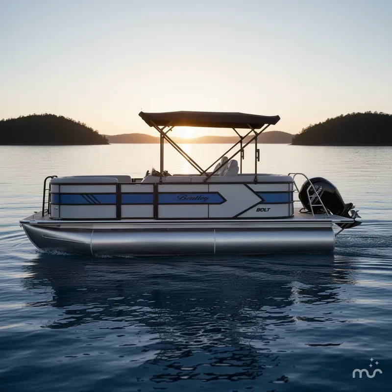 Slide: The Image of Bentley Pontoons BENTLEY BOLT With 150Hp Mercury Four-Stroke Motor 2026 - 2