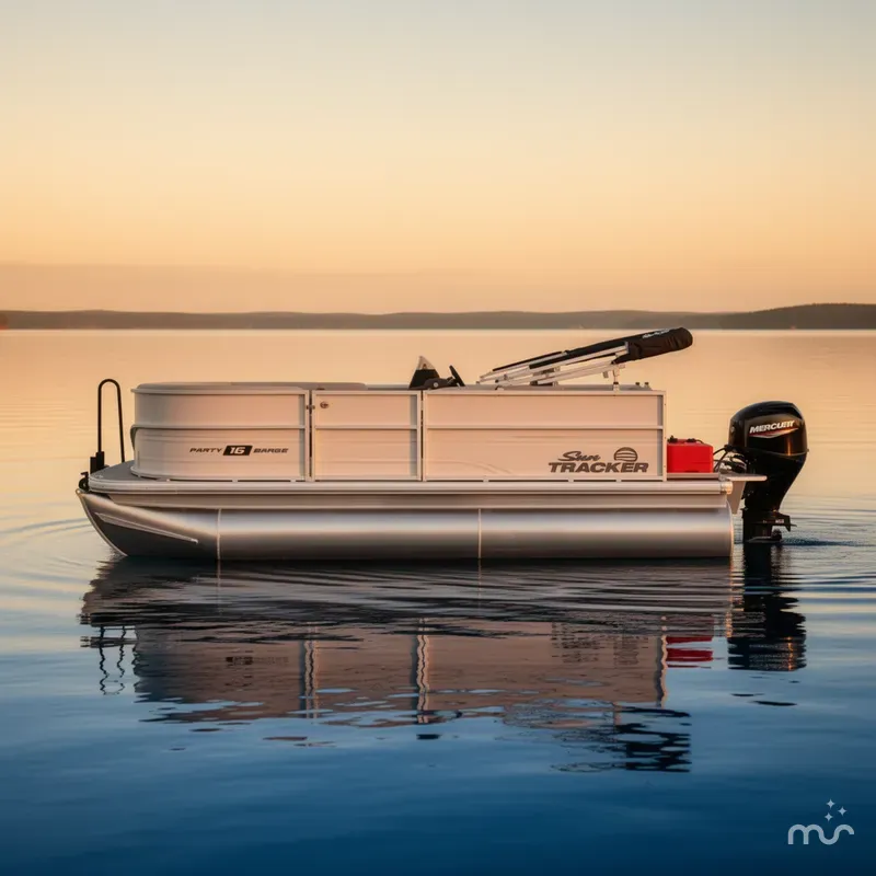 Slide: The Image of Sun Tracker Party Barge 16 DLX 2026 - 2