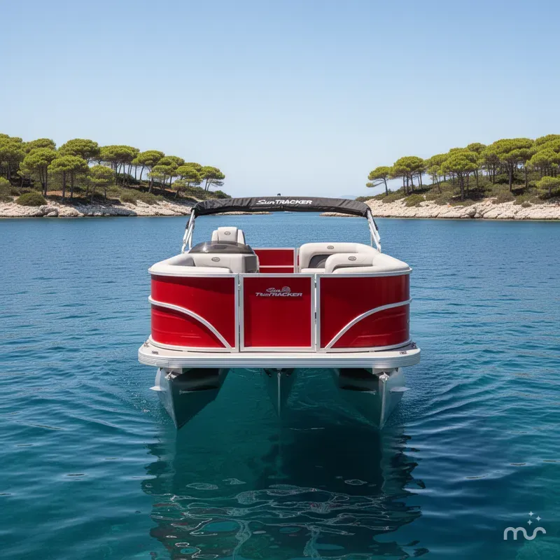 Slide: The Image of Sun Tracker Party Barge 18 DLX 2026 - 1