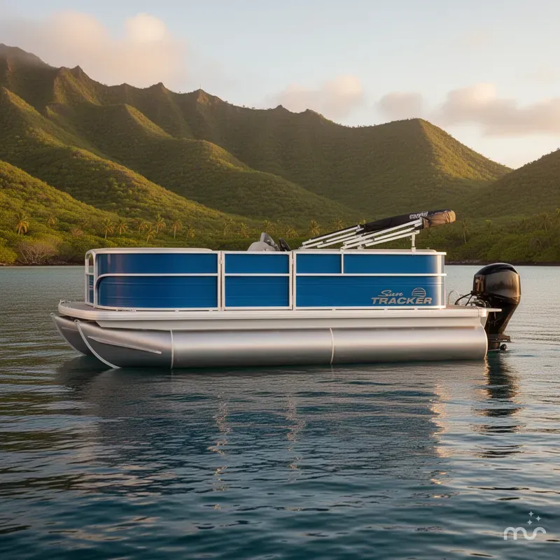 Slide: The Image of Sun Tracker Party Barge 16 DLX 2026 - 2