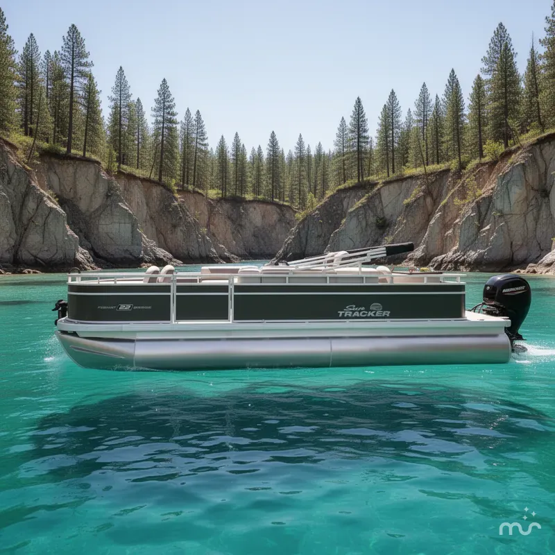 Slide: The Image of Sun Tracker Fishin' Barge 22 DLX 2026 - 2