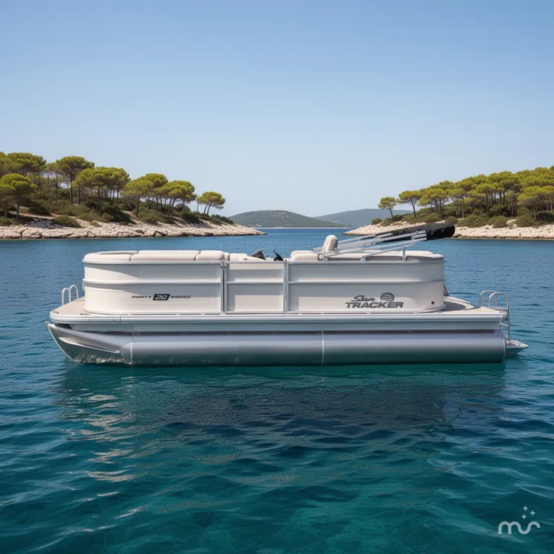 Slide: The Image of Sun Tracker Party Barge 20 DLX 2026 - 2