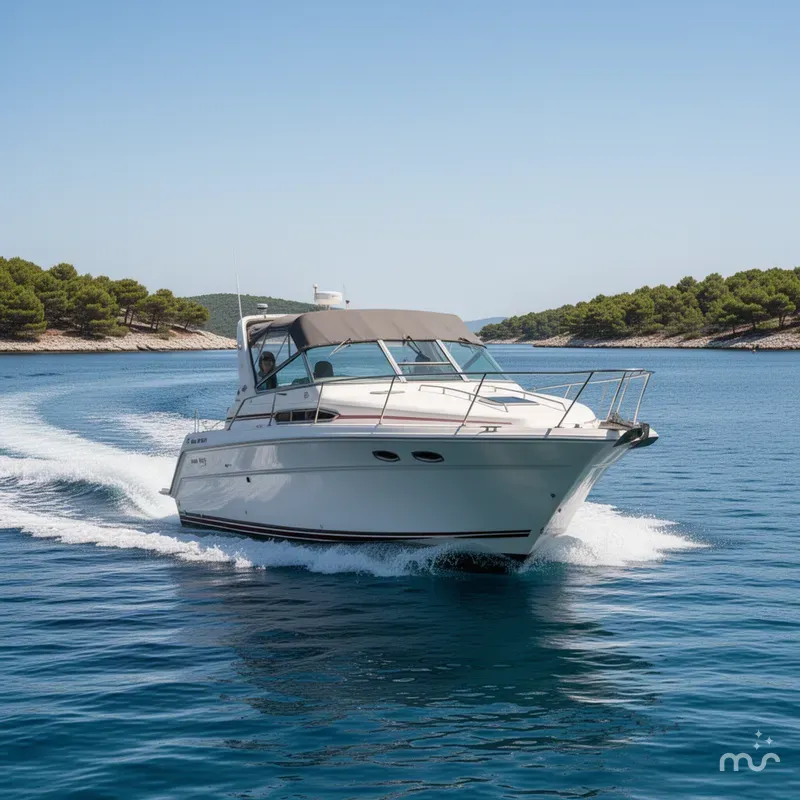 Slide: The Image of Sea Ray 310 Express Cruiser 1990 - 1