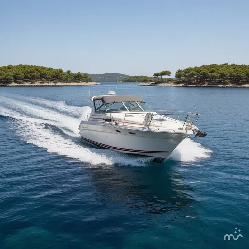 Slide: The Image of Sea Ray 310 Express Cruiser 1990 - 2