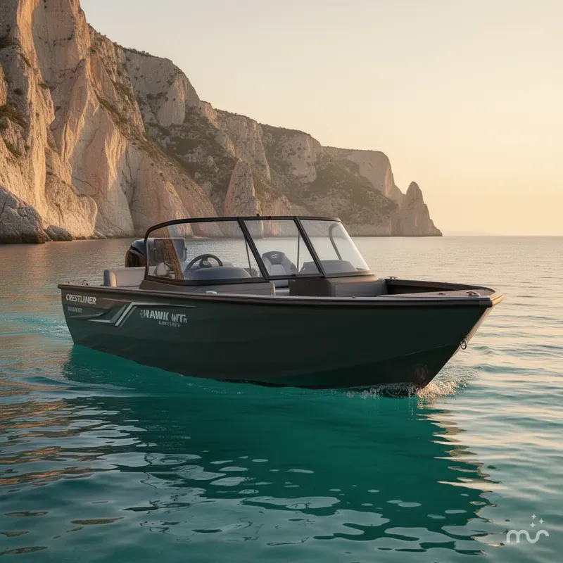 Slide: The Image of Crestliner 1650 Hawk WT Jumpseat 2024 - 2
