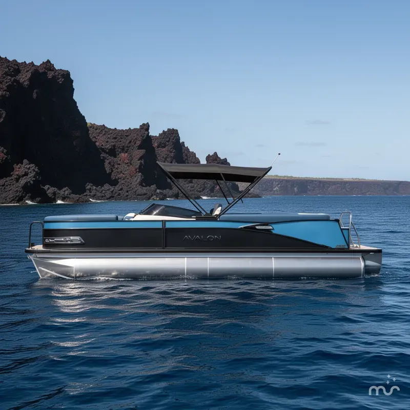 Slide: The Image of Avalon 2585 CATALINA QUAD LOUNGER WINDSHIELD 2026 - 2