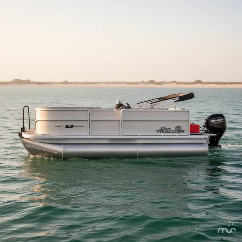 Slide: The Image of Sun Tracker Party Barge 16 DLX 2026 - 2