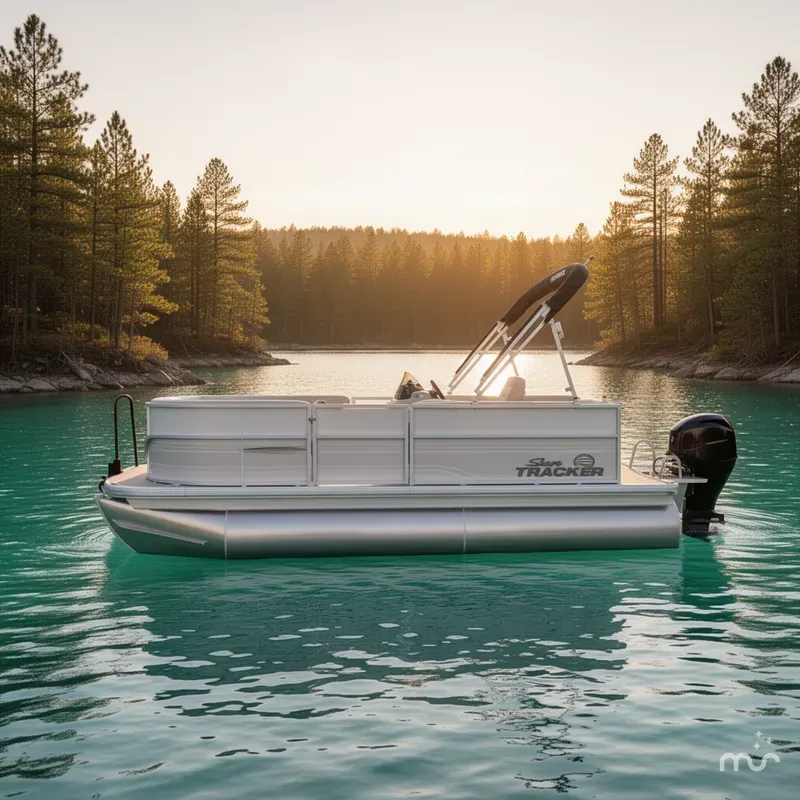 Slide: The Image of Sun Tracker Party Barge 16 DLX 2026 - 2