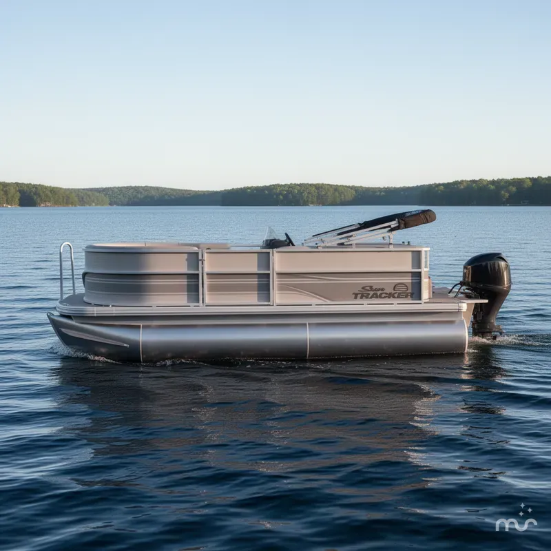 Slide: The Image of Sun Tracker Party Barge 16 DLX 2026 - 1