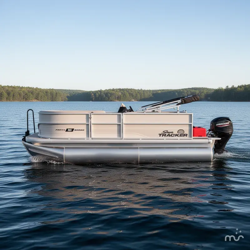 Slide: The Image of Sun Tracker Party Barge 16 DLX 2026 - 2