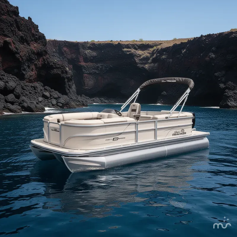 Slide: The Image of Sun Tracker Party Barge 20 DLX 2026 - 4
