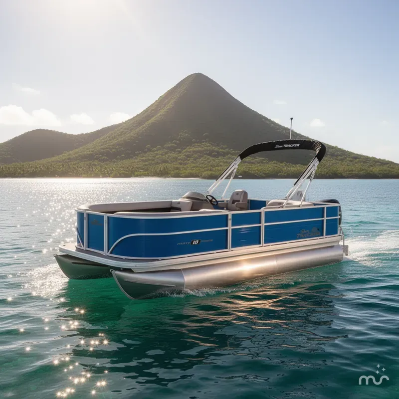 Slide: The Image of Sun Tracker Party Barge 18 DLX 2026 - 4