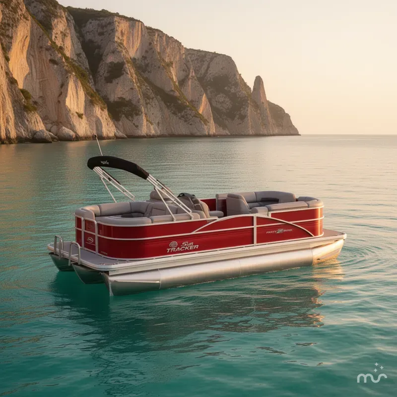 Slide: The Image of Sun Tracker Party Barge 22 DLX 2026 - 2