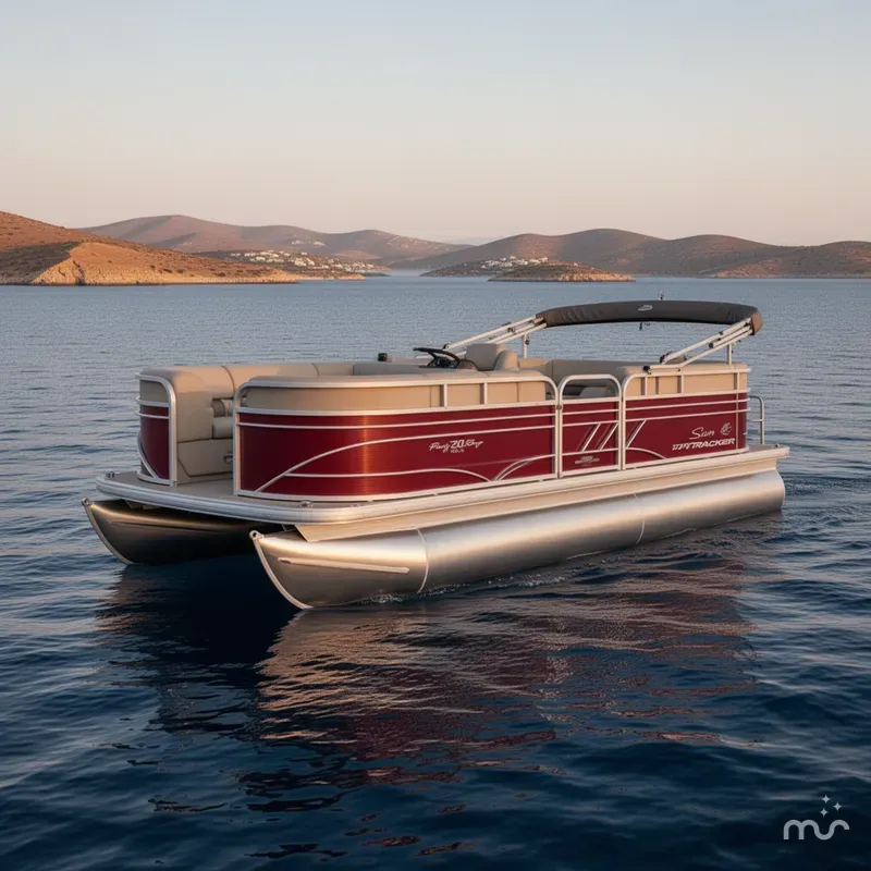 Slide: The Image of Sun Tracker Party Barge 20 DLX 2023 - 2