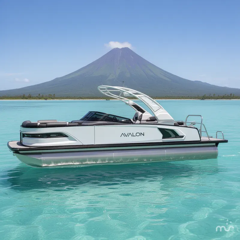 Slide: The Image of Avalon Excalibur LTD Flex Lounge Windshield - 25' 2026 - 2