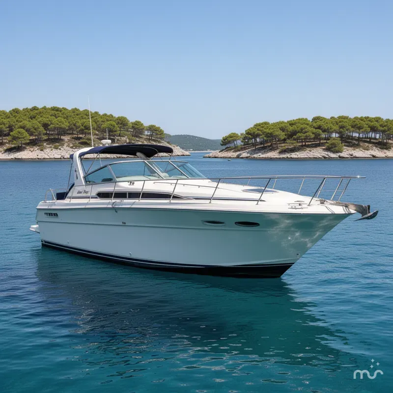 Slide: The Image of Sea Ray 390 Express Cruiser 1988 - 2