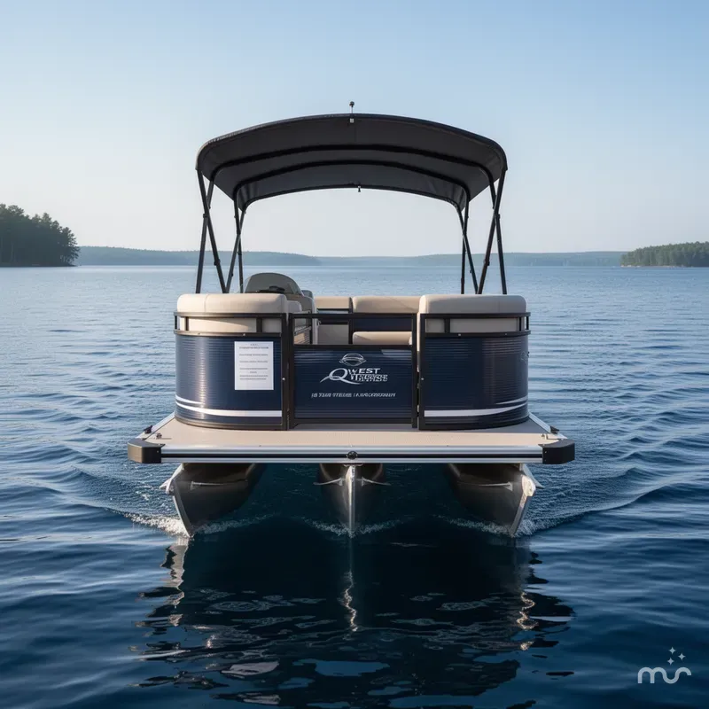Slide: The Image of Angler Qwest Pontoons 7513 LEISURE CRUISE 2026 - 1