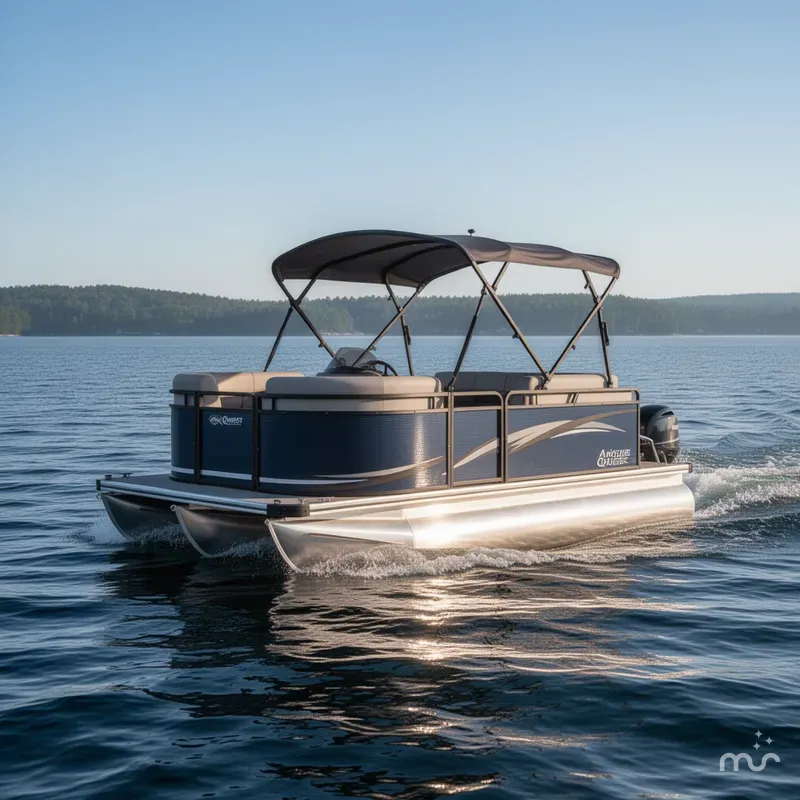 Slide: The Image of Angler Qwest Pontoons 7513 LEISURE CRUISE 2026 - 4