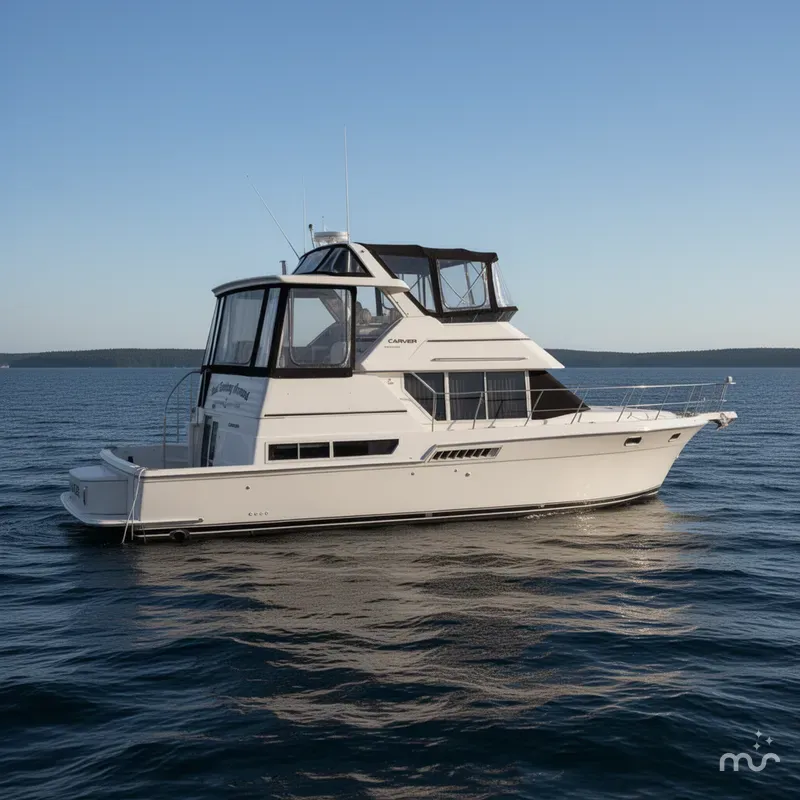Slide: The Image of Carver Yachts 400 Cockpit Motor Yacht 1997 - 2