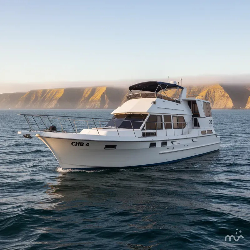 Slide: The Image of CHB 46 Cockpit Motoryacht 1987 - 2