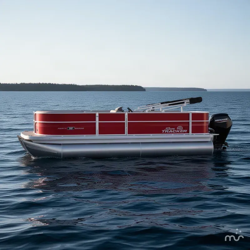 Slide: The Image of Sun Tracker Party Barge 18 DLX 2026 - 1