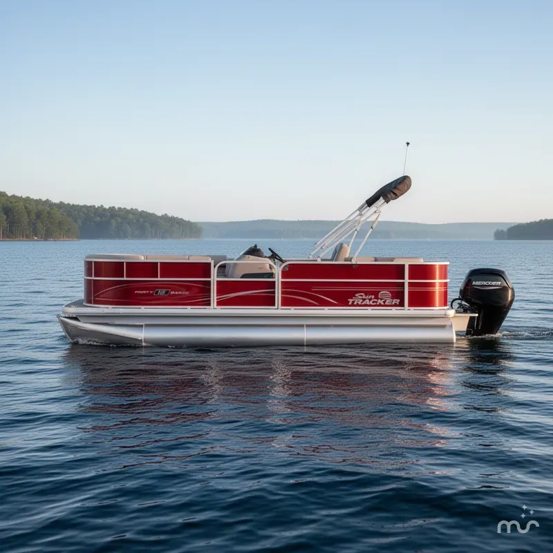 Slide: The Image of Sun Tracker Party Barge 18 DLX 2026 - 2