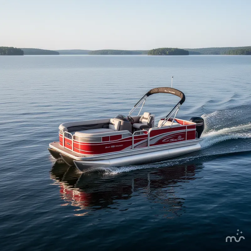 Slide: The Image of Sun Tracker Party Barge 18 DLX 2026 - 4