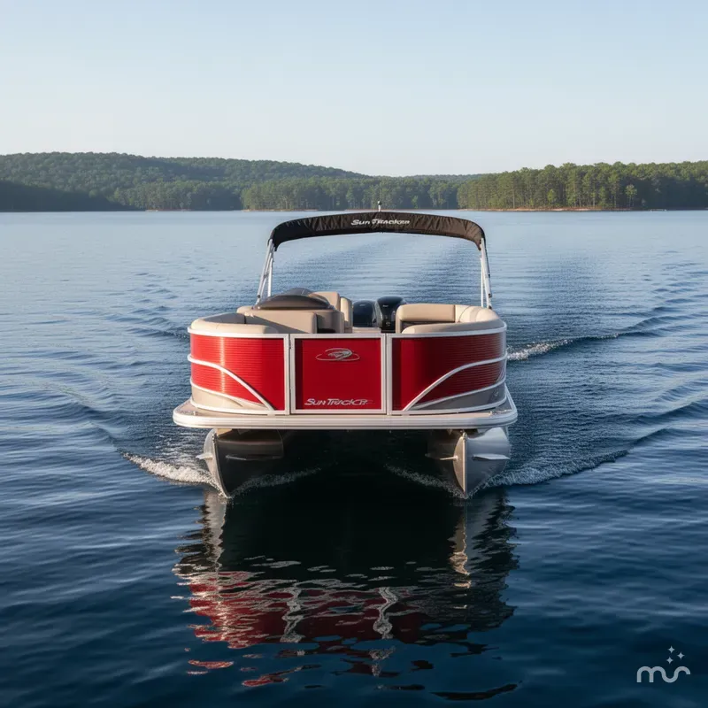 Slide: The Image of Sun Tracker Party Barge 18 DLX 2026 - 1