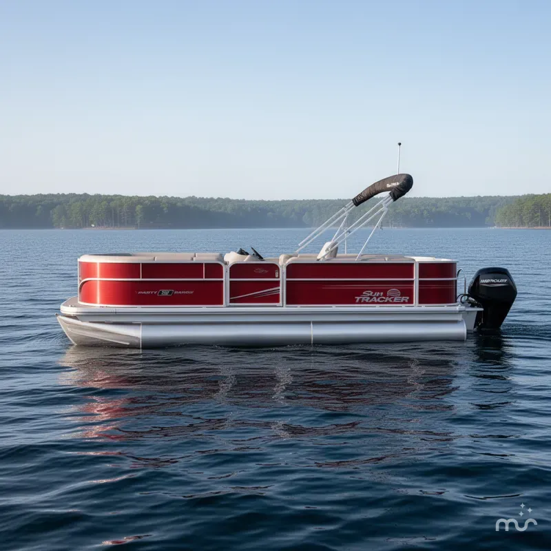 Slide: The Image of Sun Tracker Party Barge 18 DLX 2026 - 2