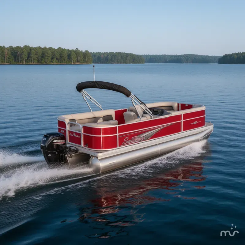 Slide: The Image of Sun Tracker Party Barge 18 DLX 2026 - 4