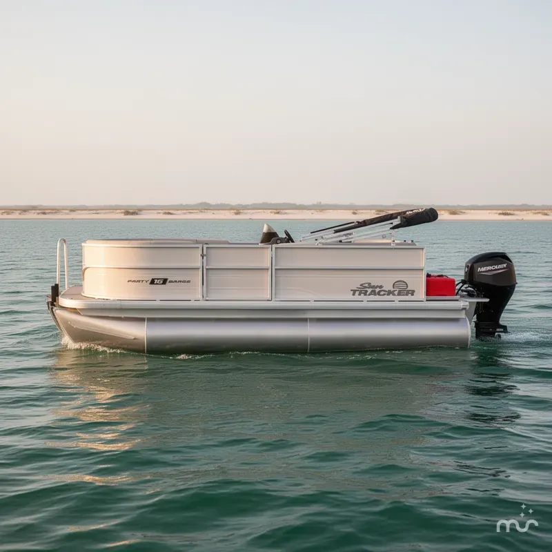 Slide: The Image of Sun Tracker Party Barge 16 DLX 2026 - 2