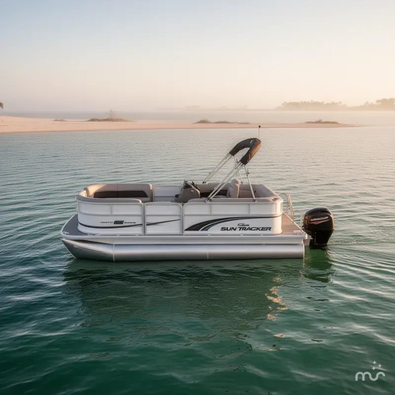 Slide: The Image of Sun Tracker Party Barge 16 DLX 2026 - 4