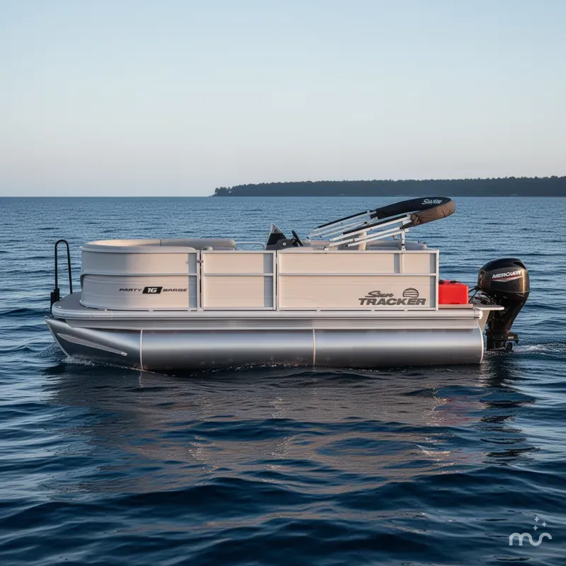 Slide: The Image of Sun Tracker Party Barge 16 DLX 2026 - 2