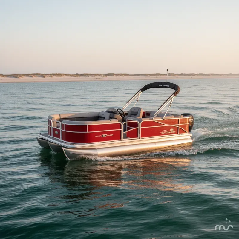 Slide: The Image of Sun Tracker Party Barge 18 DLX 2026 - 4