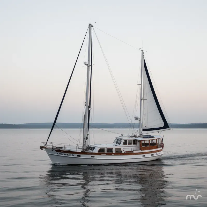 Slide: The Image of Cheoy Lee 52 Motorsailer 1980 - 2