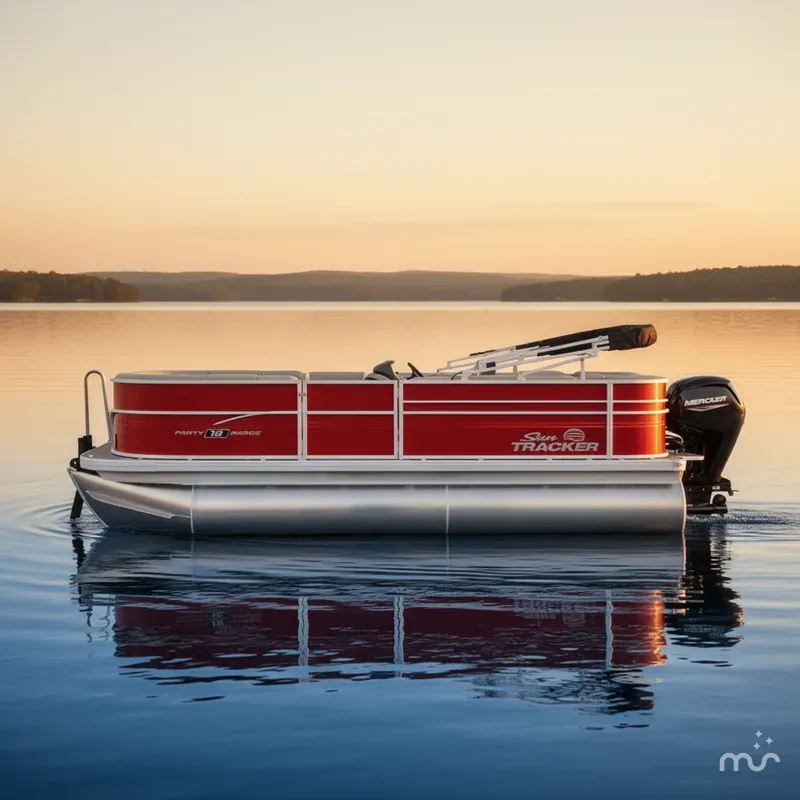 Slide: The Image of Sun Tracker Party Barge 18 DLX 2026 - 2