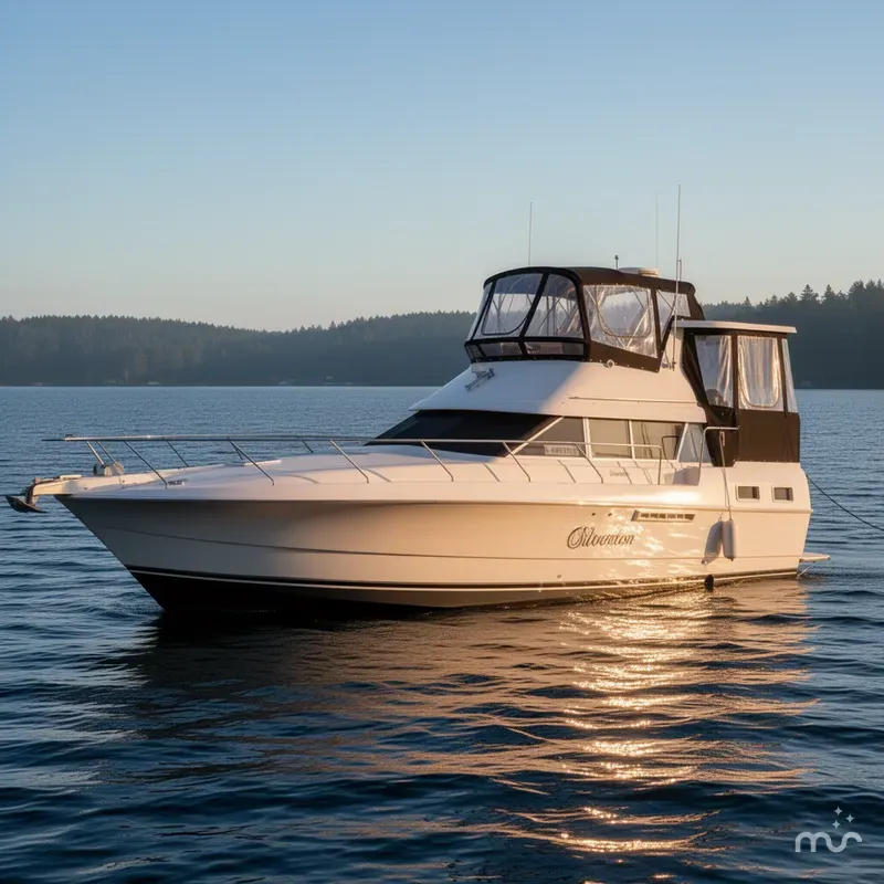 Slide: The Image of Silverton 34 Aft Cabin Motor Yacht 1995 - 4