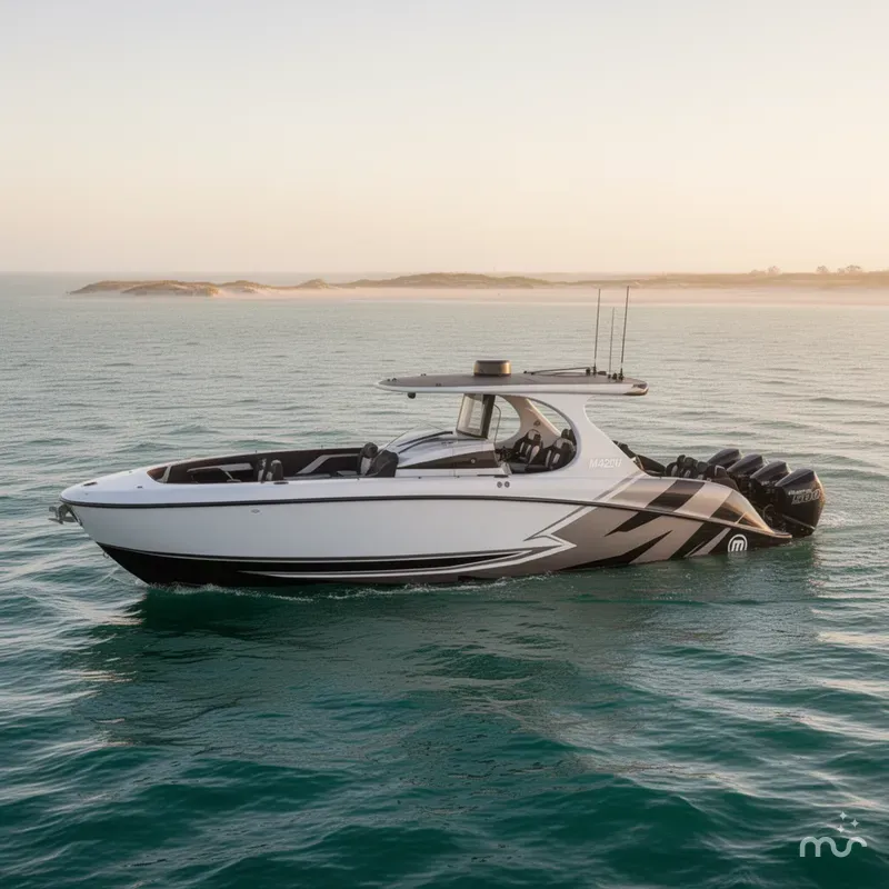 Slide: The Image of Mystic Powerboats M4200 2027 - 2