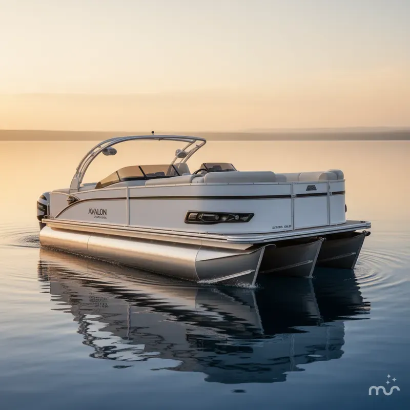Slide: The Image of Avalon Catalina Quad Lounger Windshield 27 FT 2026 - 2