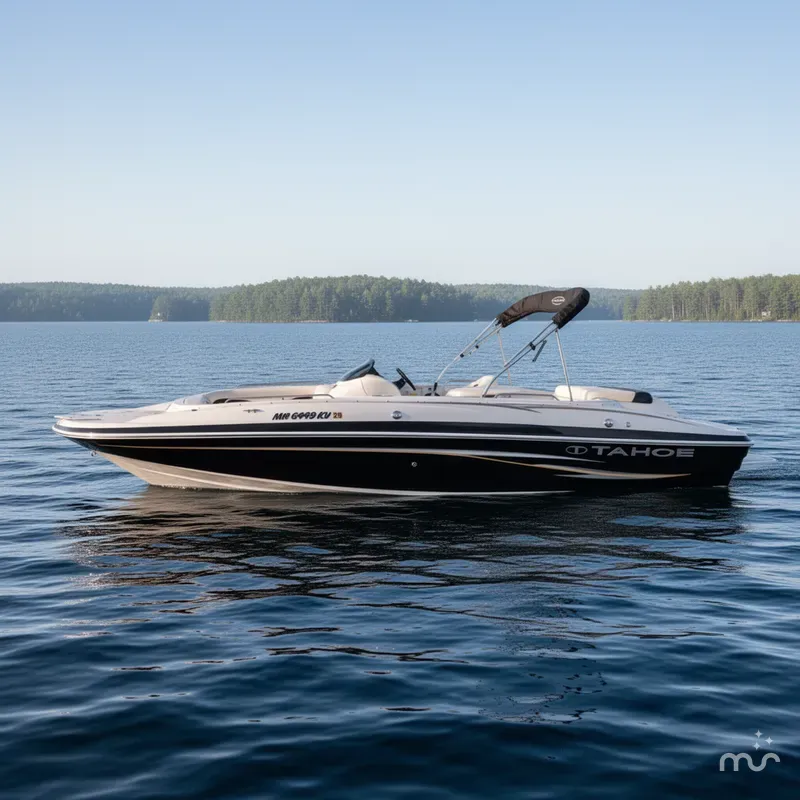Slide: The Image of Tahoe 215 Xi Deck Boat & 220HP Mercruiser V8 2011 - 2