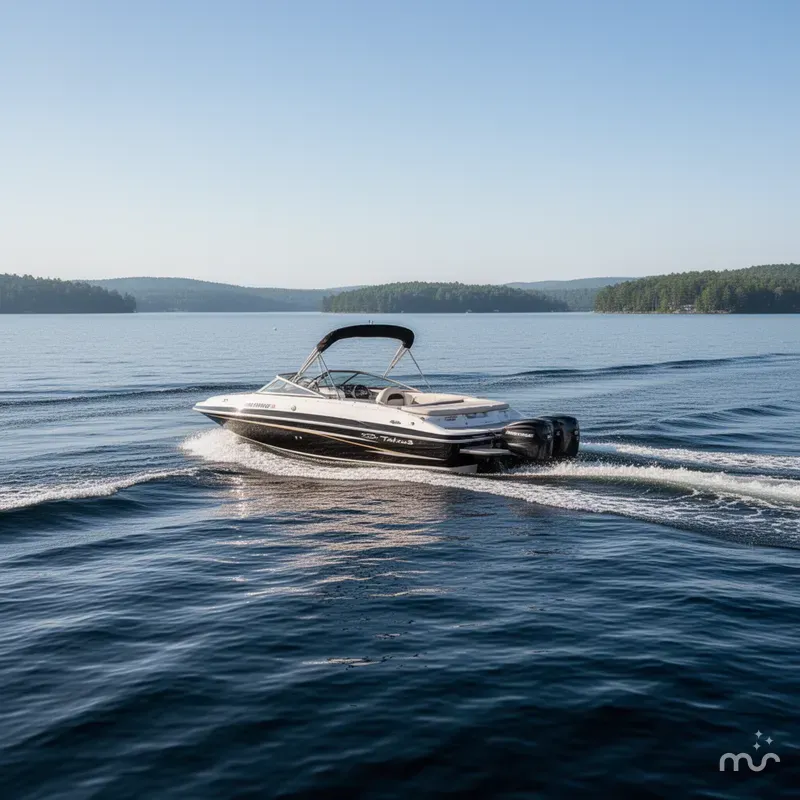 Slide: The Image of Tahoe 215 Xi Deck Boat & 220HP Mercruiser V8 2011 - 4