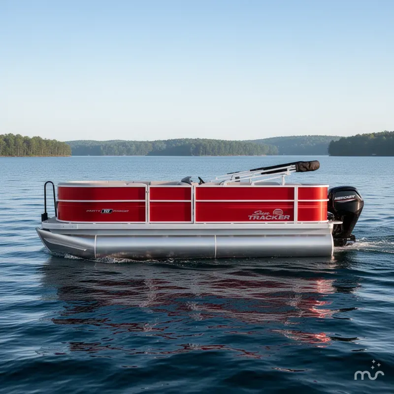 Slide: The Image of Sun Tracker Party Barge 18 DLX 2026 - 2