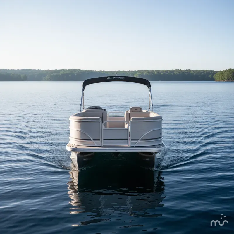 Slide: The Image of Sun Tracker Party Barge 16 DLX 2026 - 1