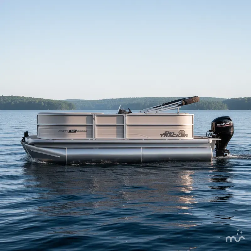 Slide: The Image of Sun Tracker Party Barge 16 DLX 2026 - 2