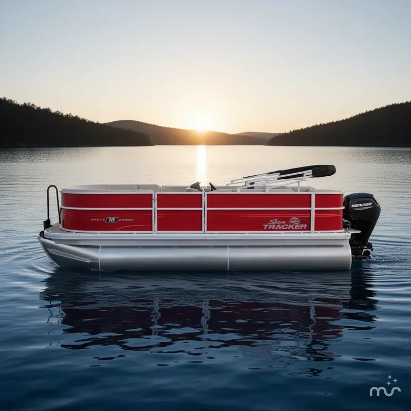 Slide: The Image of Sun Tracker Party Barge 18 DLX 2026 - 2
