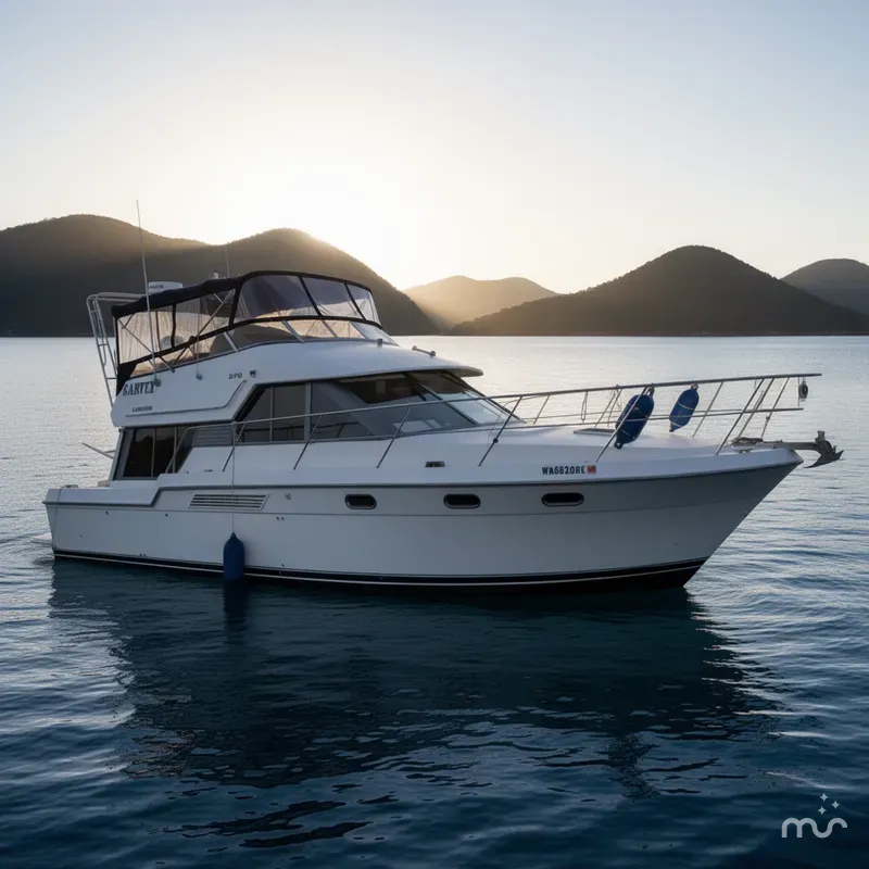 Slide: The Image of Carver Yachts 370 Voyager 1995 - 2