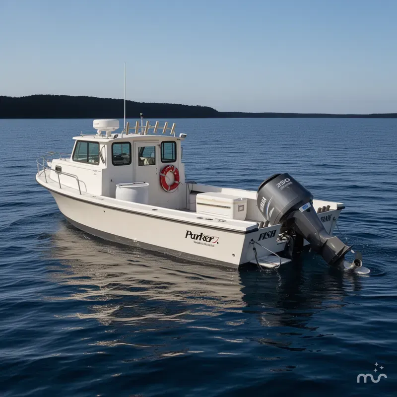 Slide: The Image of Parker Marine 2520 Deep Vee Sport Cabin 2002 - 2