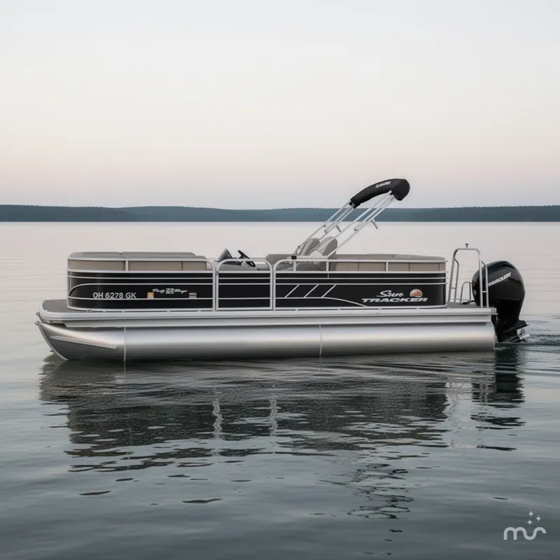 Slide: The Image of Sun Tracker Party Barge 22 DLX 2022 - 2