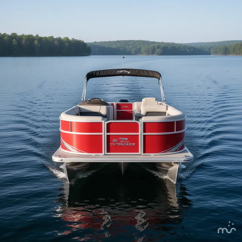 Slide: The Image of Sun Tracker Party Barge 18 DLX 2026 - 1