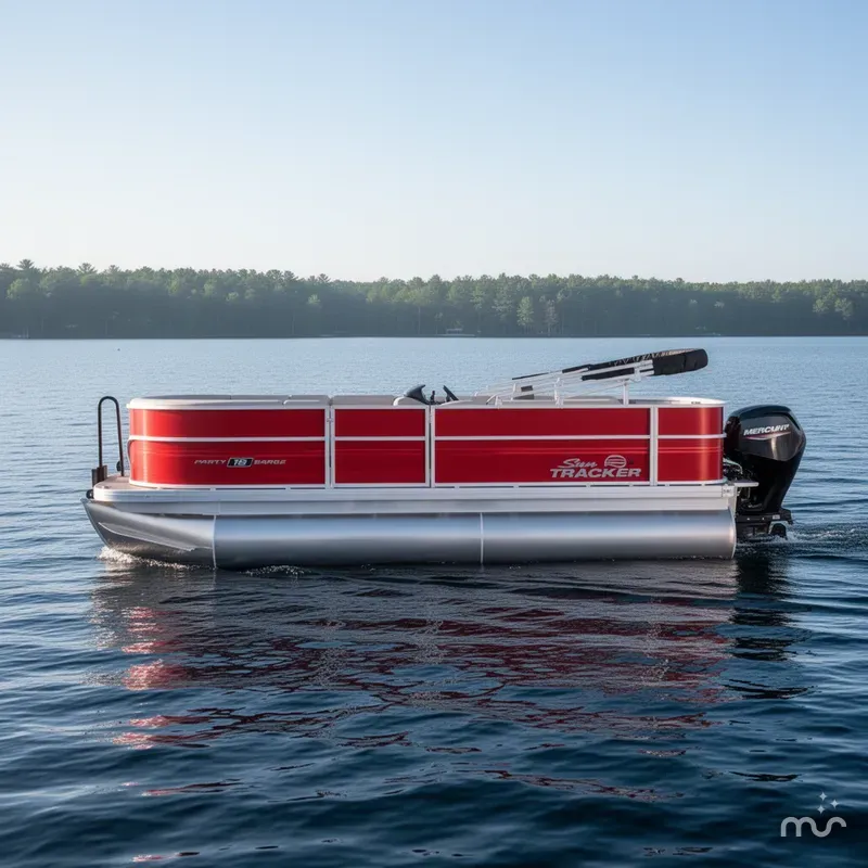 Slide: The Image of Sun Tracker Party Barge 18 DLX 2026 - 2